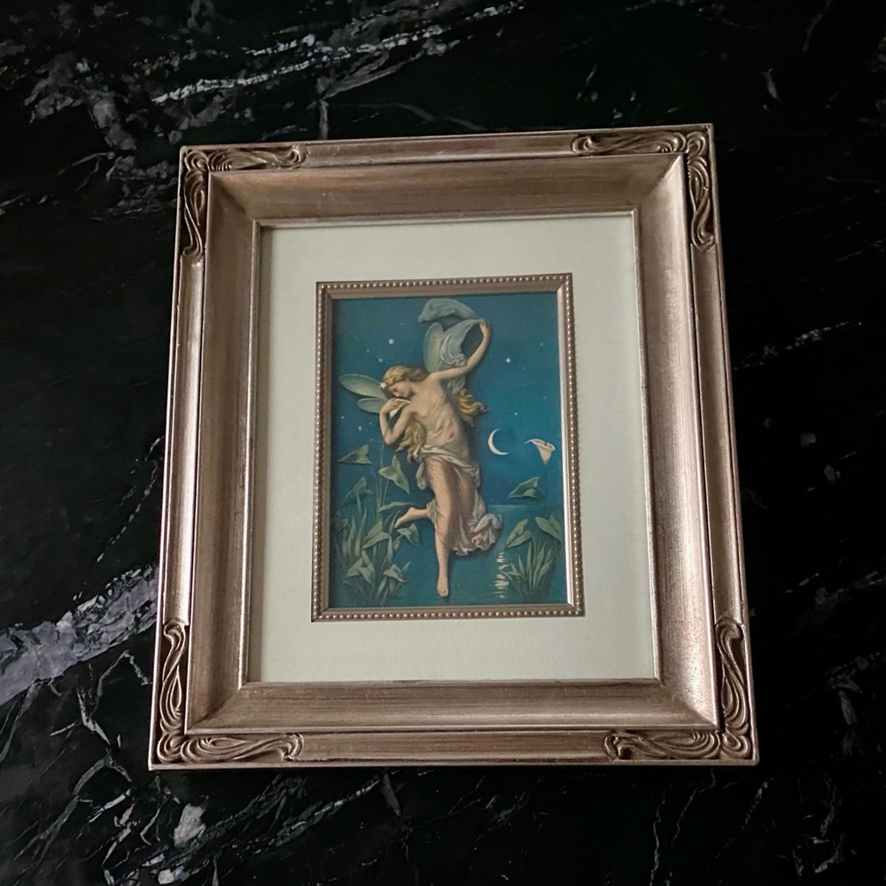 1900’s Custom Framed Art Print “Night” by Maud Humphrey